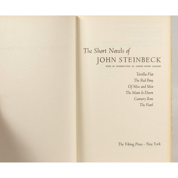 Short Novels of John Steinbeck, Tortilla Flat, Cannery Row, Viking Press 1963 - Picture 3 of 6